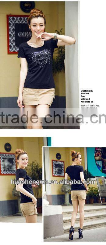 Latest 2013 sultry Lady's fashion t-shirt