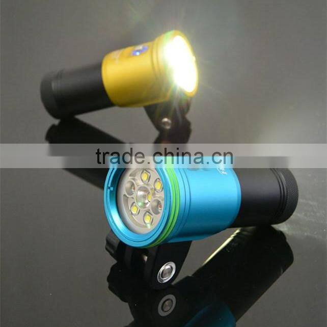 Extra wide angle led diving scuba flashlight photography