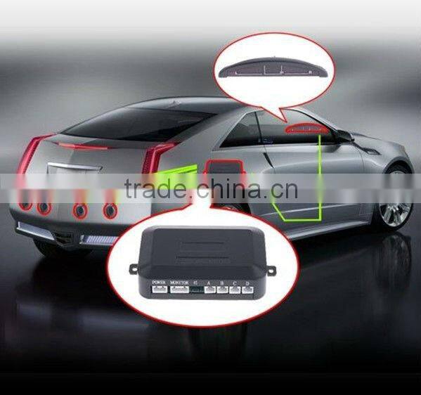 4 Parking Sensors Radar kit Detect Alarm LED Display Car Reverse Backup System