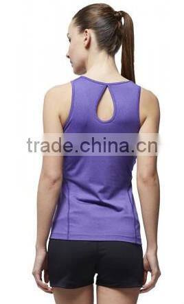Wholesale OEM women sleeveless vest/87%polyester 13%spandex vest