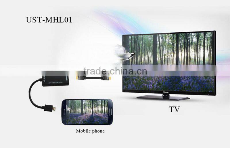 competitive price original /black MHLcable for galaxy s2 s3 s4 tv out cable