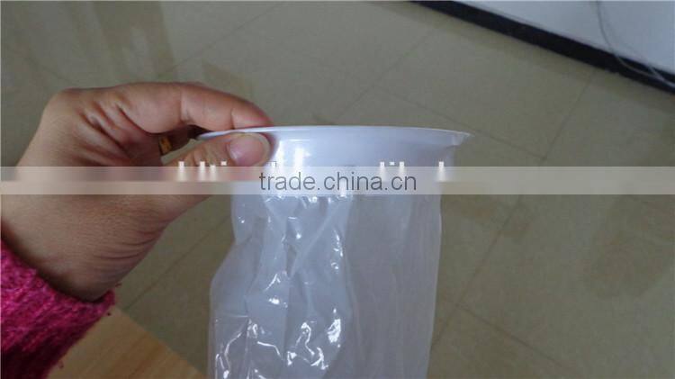 1500ML white color LDPE plastic vomit bag without printing top PVC rigid rings