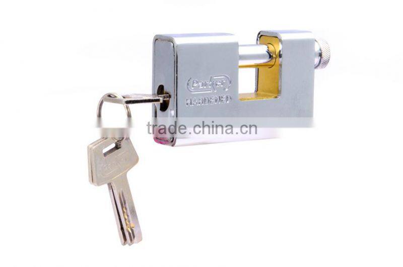 Lipson LS-301 Hardened Steel Armoured Case brass rectangular padlock