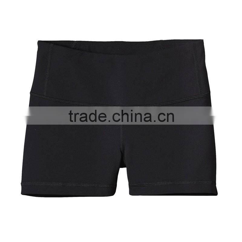 2016 Wholesale Yoga Shorts With Compression Fit Nylon/spandex Shorts For Woman