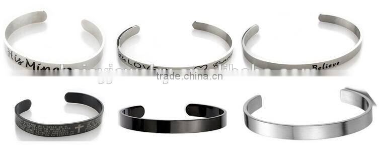 factory price custom plain bangles and bracelets stainless steel jewelry