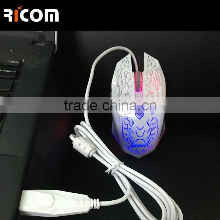 Hot Changeable colorful breath lamp drivers usb 6d gaming mouse