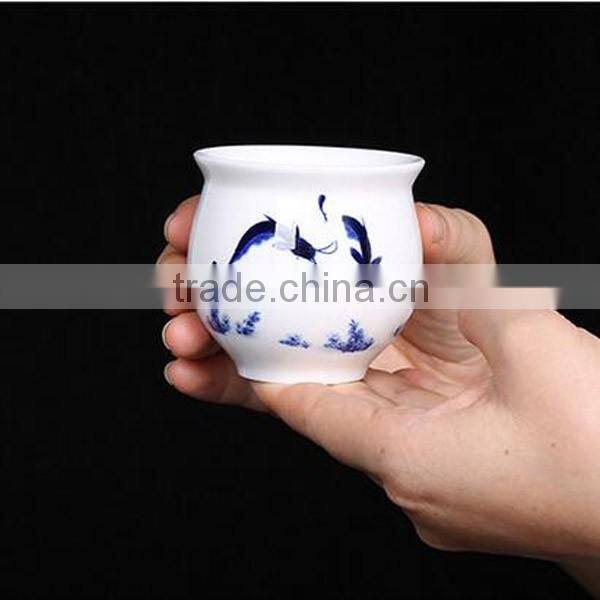 Chinese style 7 pieces blue and white porcelain tea set