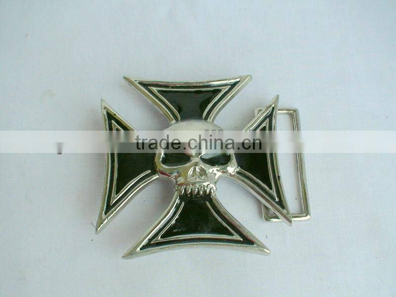 Metal Skeleton Head Bell Buckle