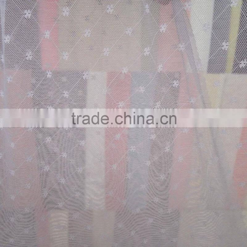 Warp knit lingerie use plaid pattern nylon spandex mesh jacquard fabric