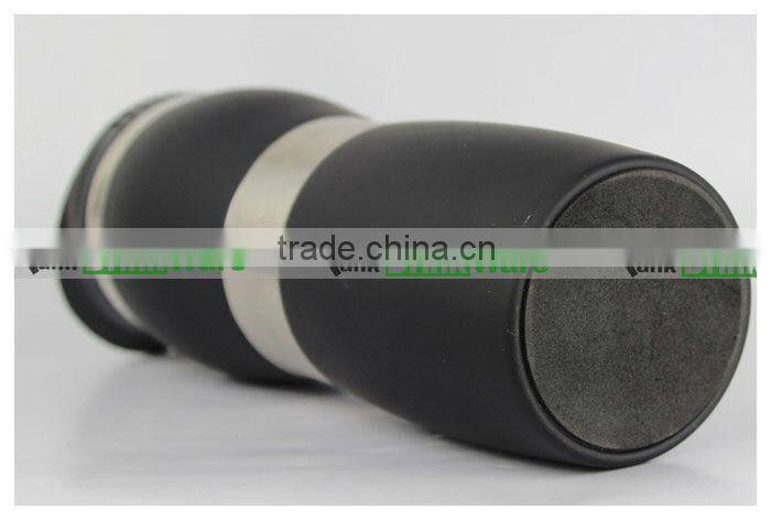 Waving Insulated Travelling Mug with Shining Stainless Steel Band