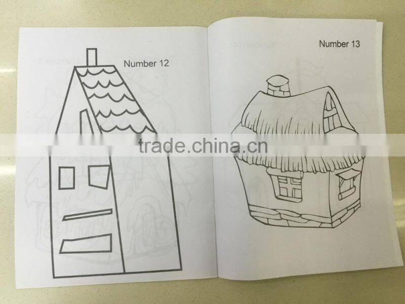 2016 new-model eco-friendly high quality child cartoon color filling book