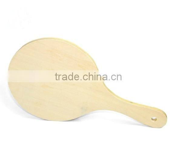 Wooden handle mirror