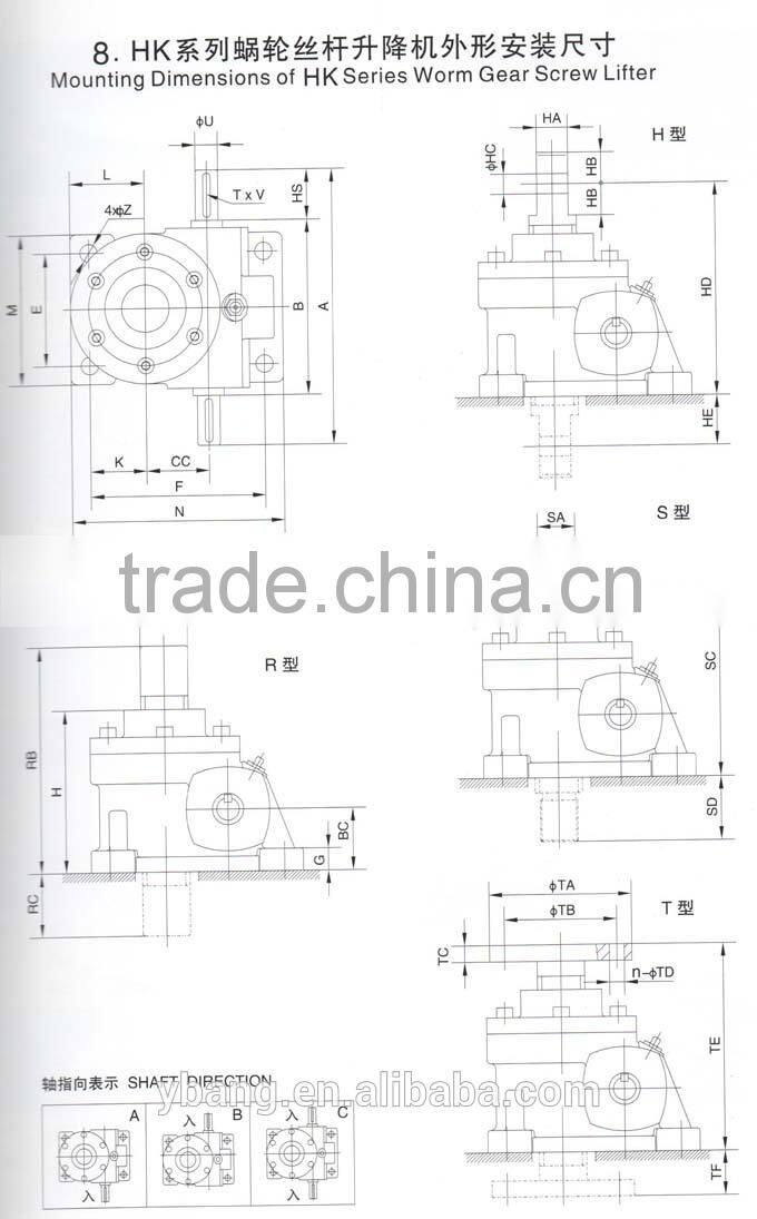 Adjustable Lead Screw Industrial Sewing Machine Jack
