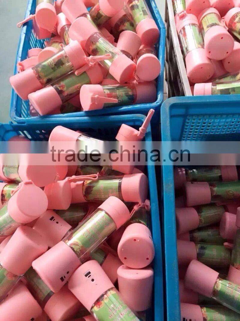 Factory supply! food grade glass electric juice cup with USB