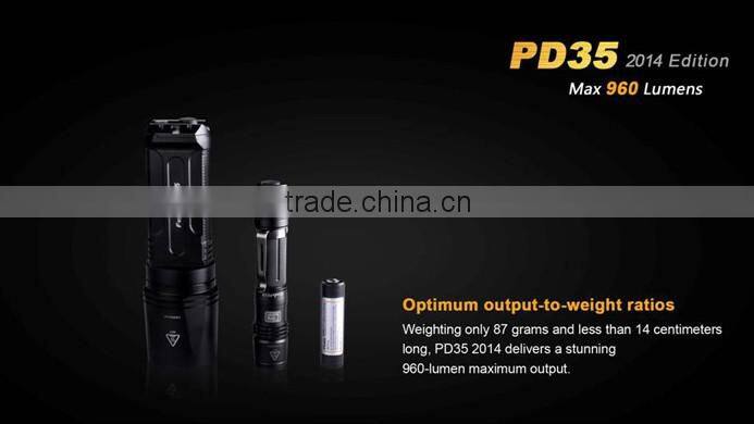 FENIX PD35 2014version 960 Lumens XM-L 2 (U2) LED Aluminum Flashlight with 18650 rechargeable battery