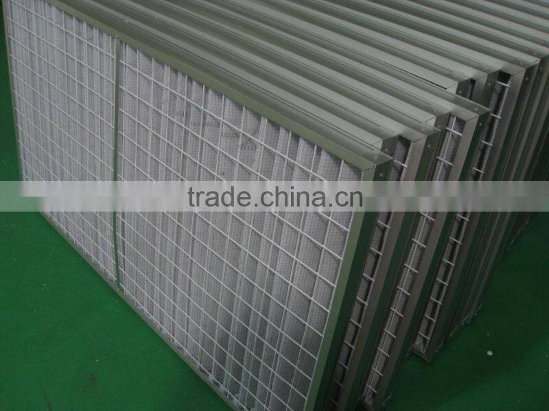 Metal frame High Efficiency Pleated Panel Air Filter for central air-condition and clean room/industrial air filter