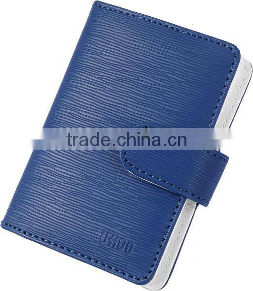 Colorful leather business name card holder credit card holder