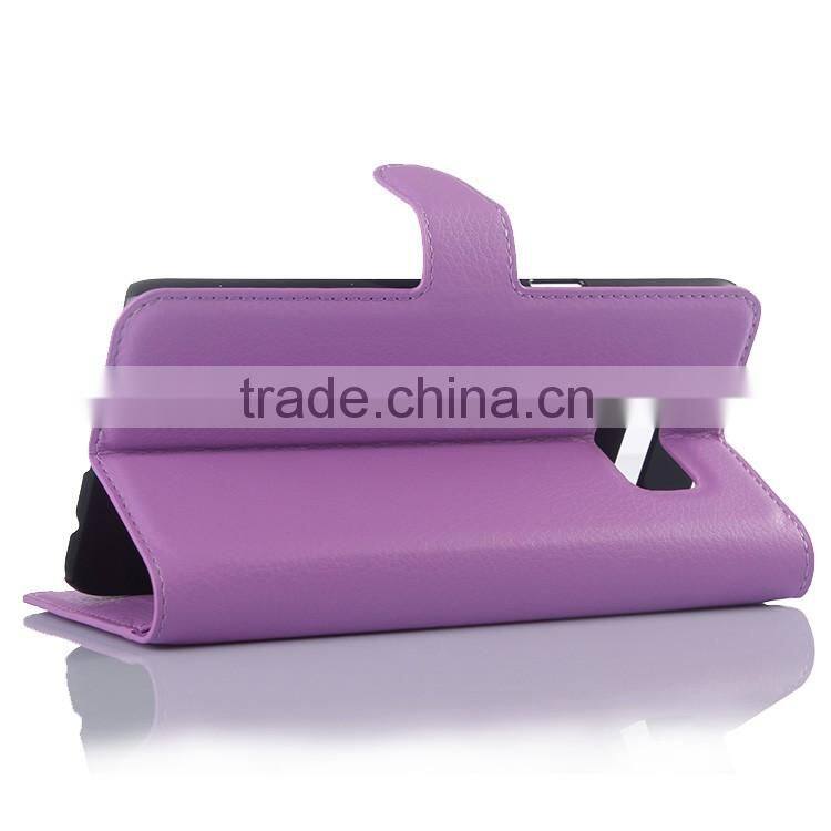 HOT SELLING Luxury Case for Samsung GALAXY S6 edge Plus PU Lichee Leather Flip Cover with Wallet