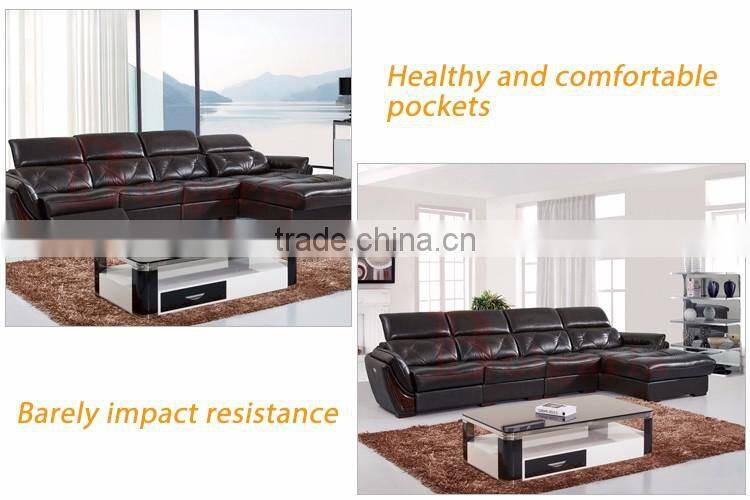High elasticity moistureproof super bearing living room leather sofa