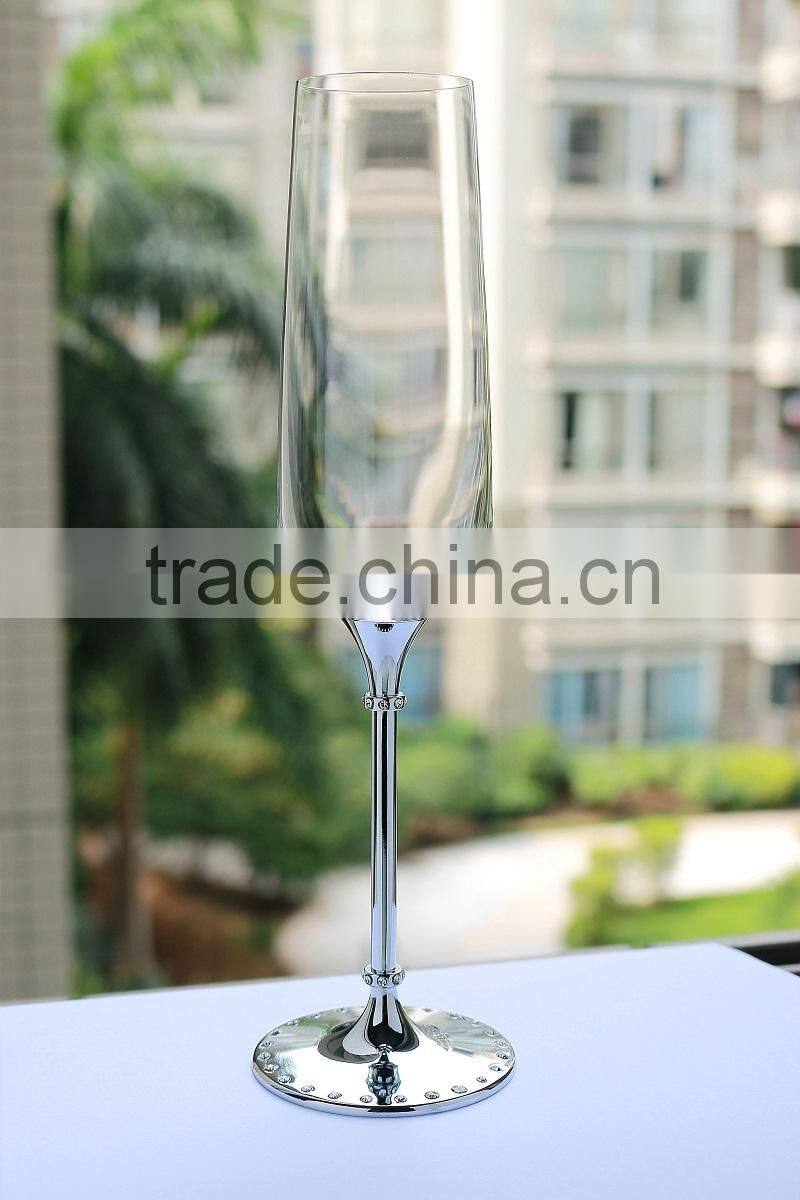 2015 new design lead free clear crystal 270ml wine glasses