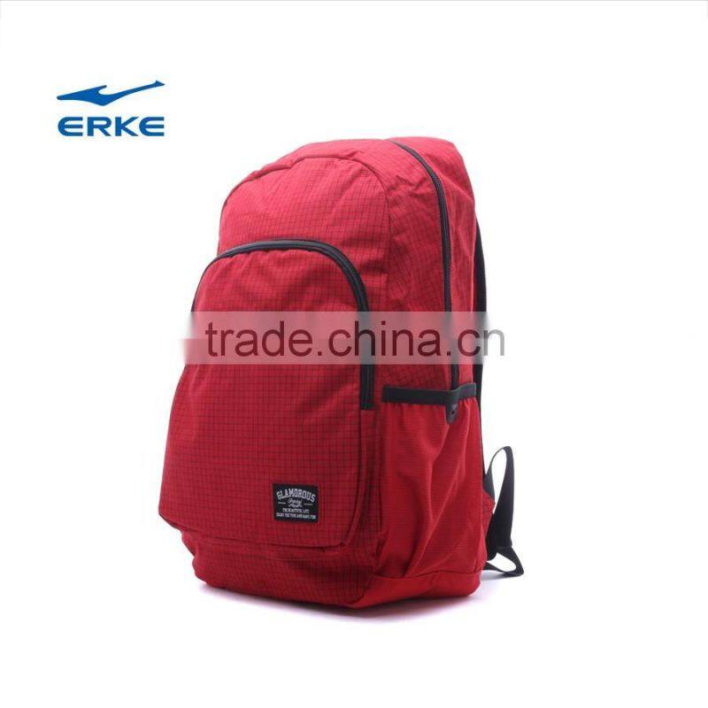 ERKE wholesale classic teenagers brand export school backpack bag with mesh side pocket