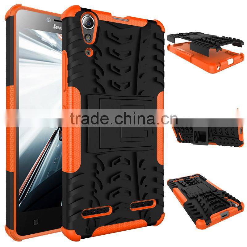 Ultra High Quality armor rugged kickstand heavy duty TPU+PC 2 in 1 case For Lenovo A6000/A6000 Plus Hard case lowest price