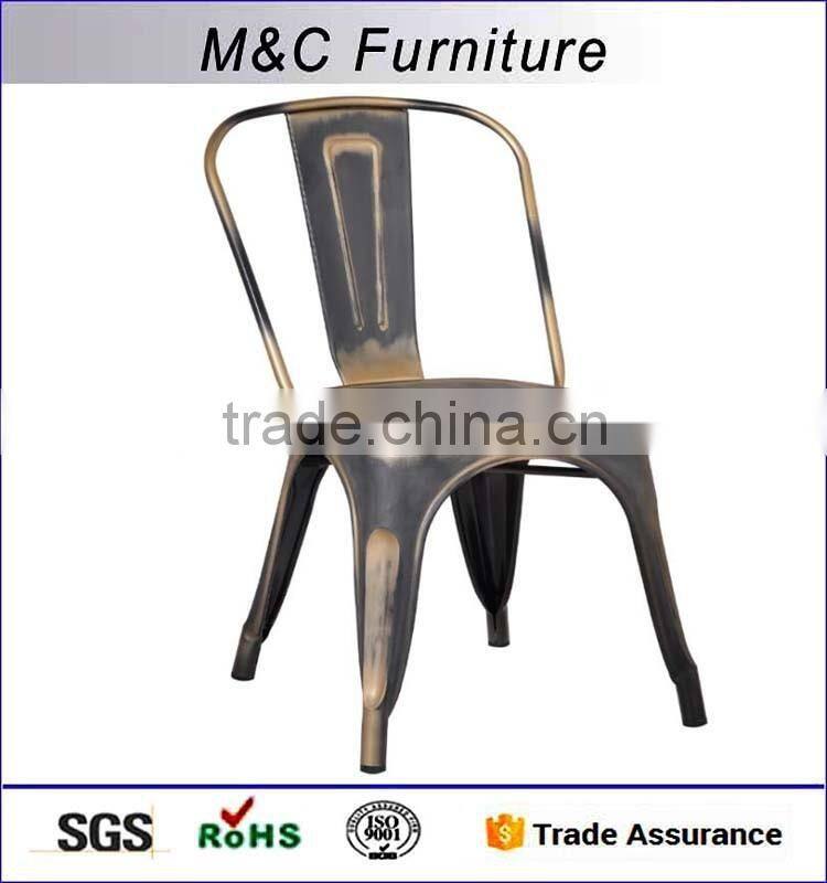 Antique bronze good quality material metal restaurant chair