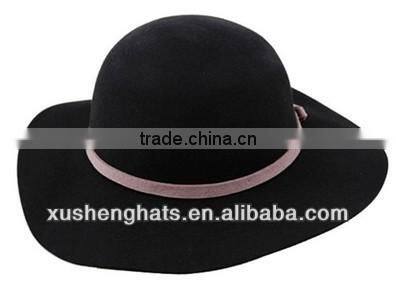 factory direct sale fashion wool felt floppy hat with big brim