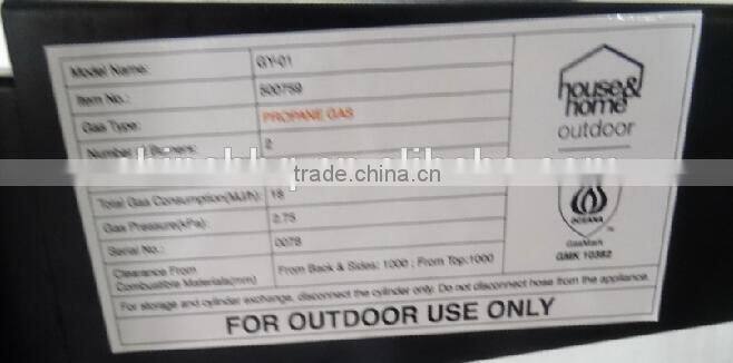 2 Burner Hood Gas BBQ