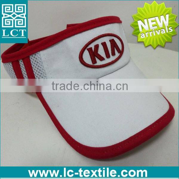 LCTN1839 KIA branded cotton twill sturcted bulk sale visor cap