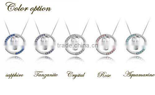 Fashion Double Ring Crystal Necklace