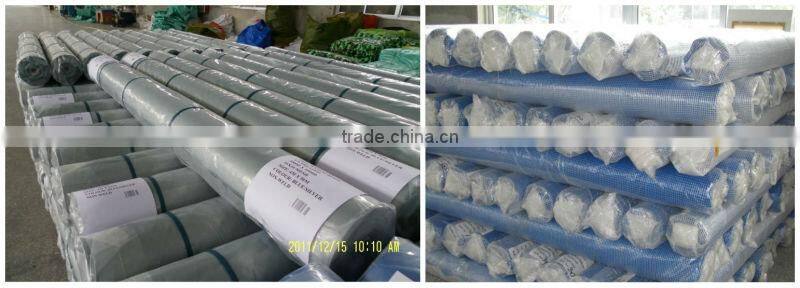 Blue and white striped HDPE tarpaulin plastic cover sheet lona