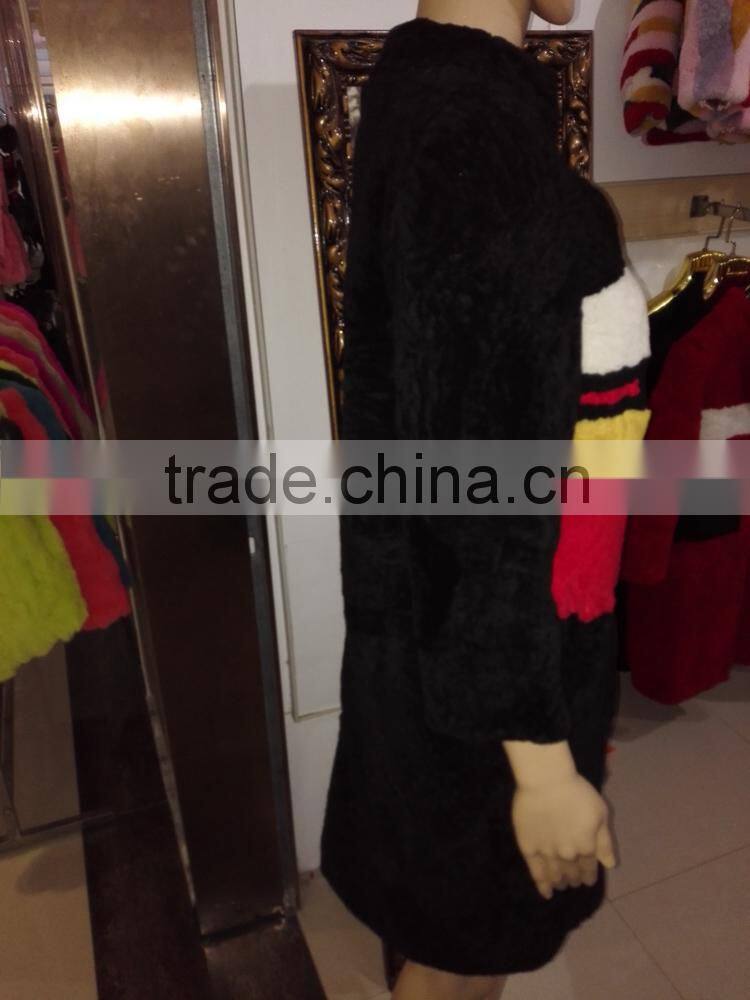 DIY fur coat with lamb fur DIY letters