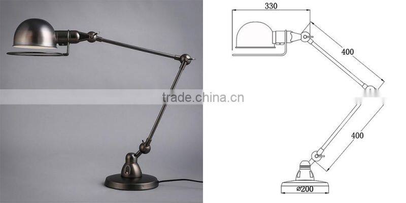 Industrial LED Adjustable Swing Arm Desk Light