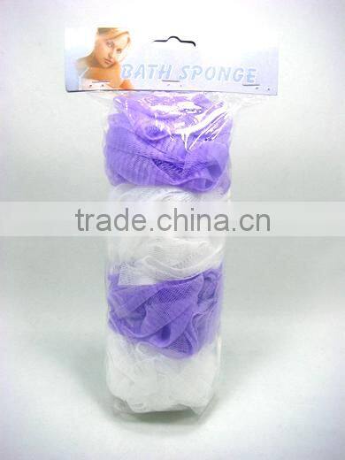 3pcs bath sponges set/3pcs bath net sponge ball set/3pcs mesh bath sponge set
