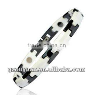 High polished faceted black ceramic bracelet, fashion ceramic bracelet