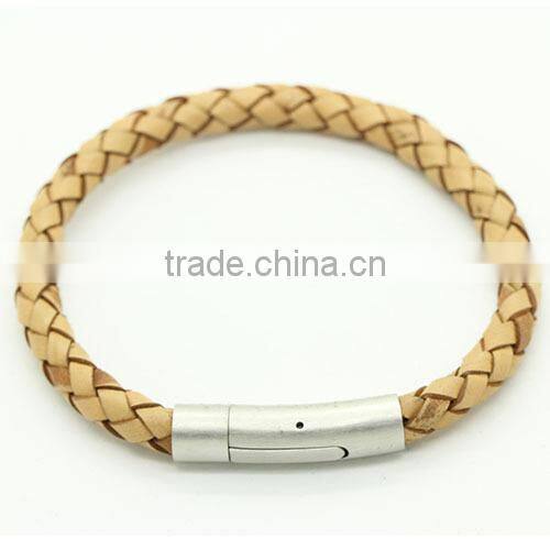 2016 trend men's leather bracelets beads