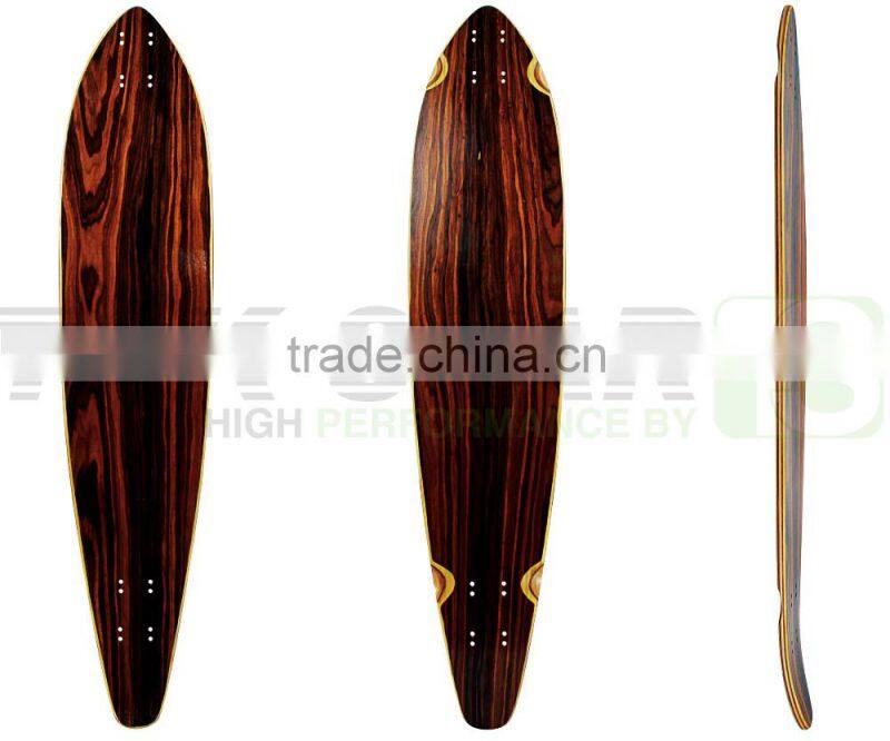 bamboo cruiser longboard decks with kick tail and concave