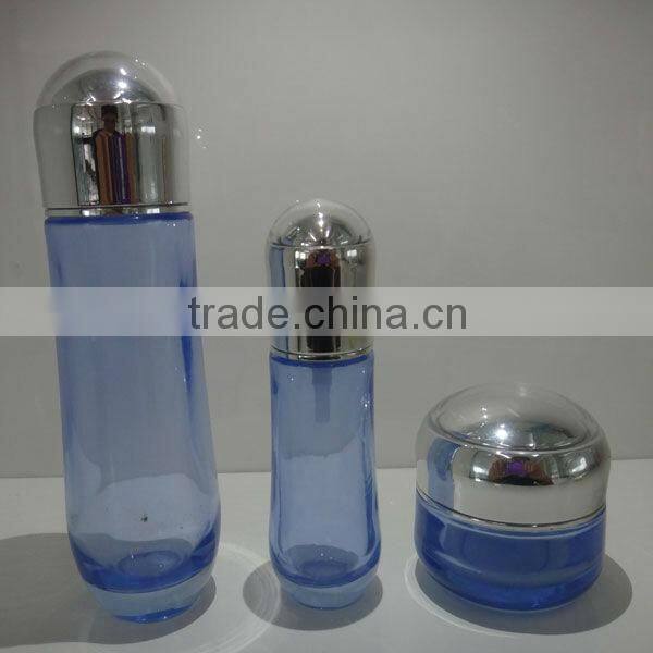 colored cream jars and bottles