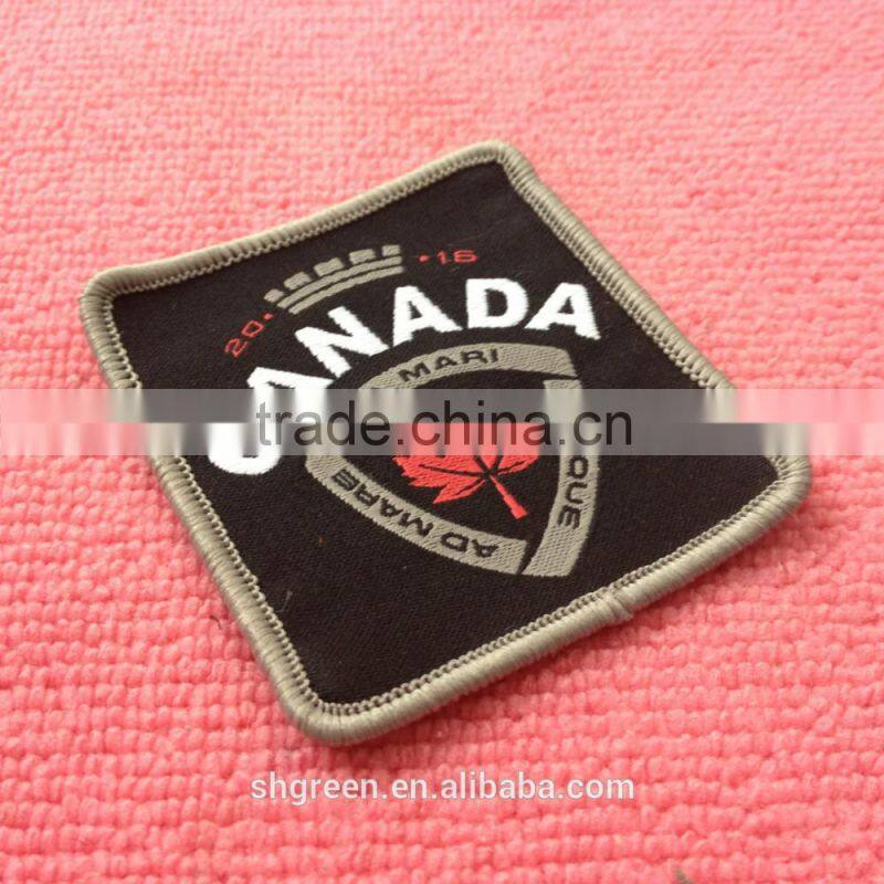 nice merrow border woven patch with iron on backing