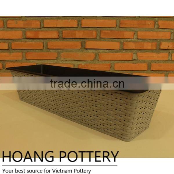 Long Popular Wicker Garden Planter