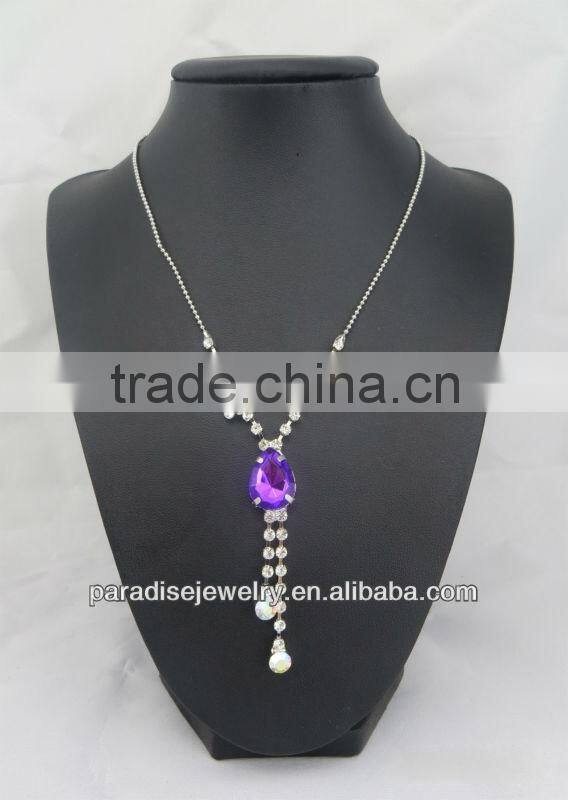 2013 Popular Colorful Rhinestone crystal Jewelry Necklace Set-NE24056