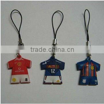3D soft pvc mobile phone strap