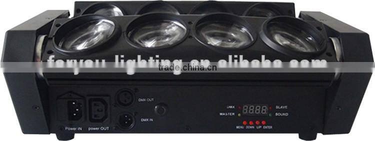 100% Factory Direct Sale White 8x10w or 4in1 RGBW 8pcs 12w Spider Surge 8 Sweeping LED Beam Effect