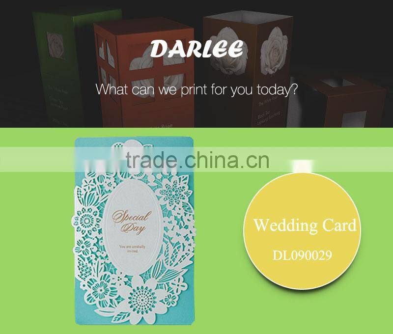 unique design cheap elegant hollowed out wedding cards