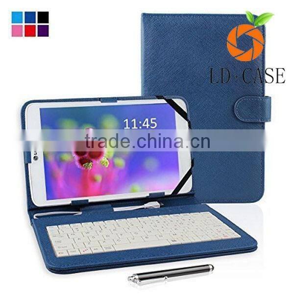 Fashionable leather case with keyboard for 9.7 inch tablet pc for iPad