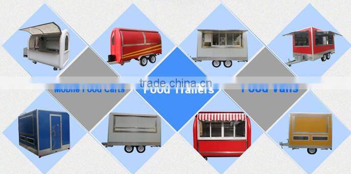 Small or big wheels fast food carts kiosk/food selling car/food street kiosk for salefood truck