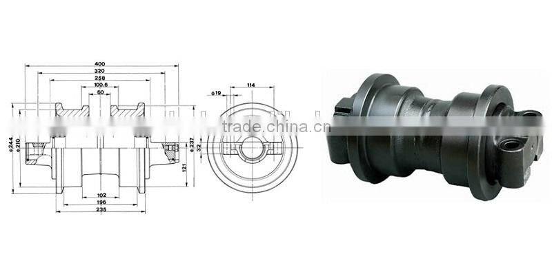 D20/D30/D50 Bulldozer Single Flange Bottom Roller