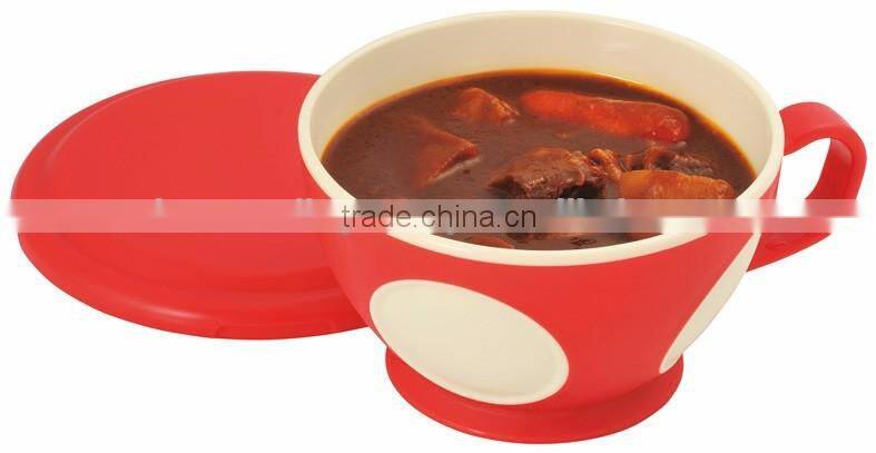 MOGMUM Soup Mug with Lid Orange Plastic