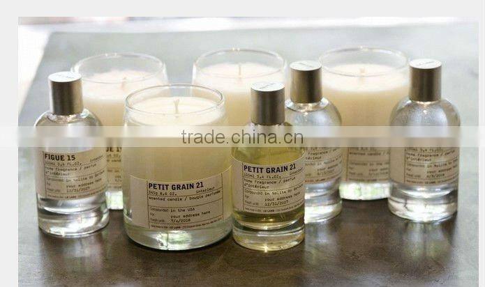 200ml best pice clear glass candlestick jar/round shaped clear glass wax empty jar